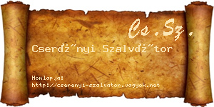 Cserényi Szalvátor névjegykártya